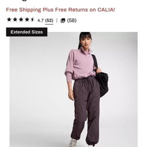 Calia mid rise cinch pant Smokey plum
